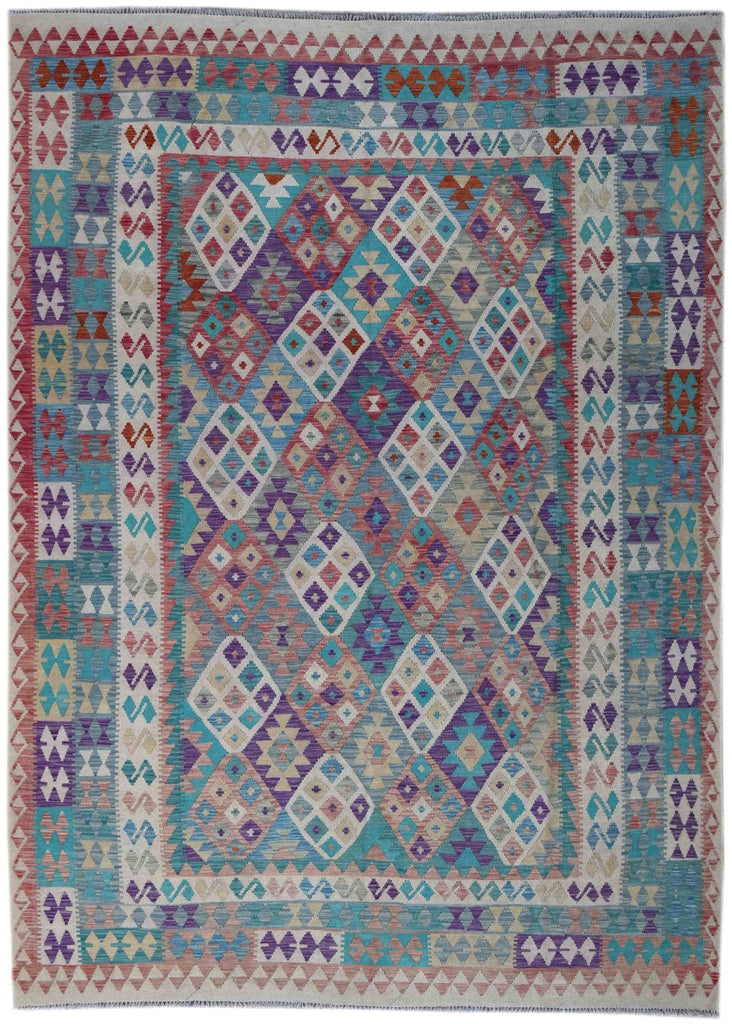 Handmade Afghan Maimana Kilim | 372 x 260 cm | 12'2" x 8'5" - Najaf Rugs & Textile