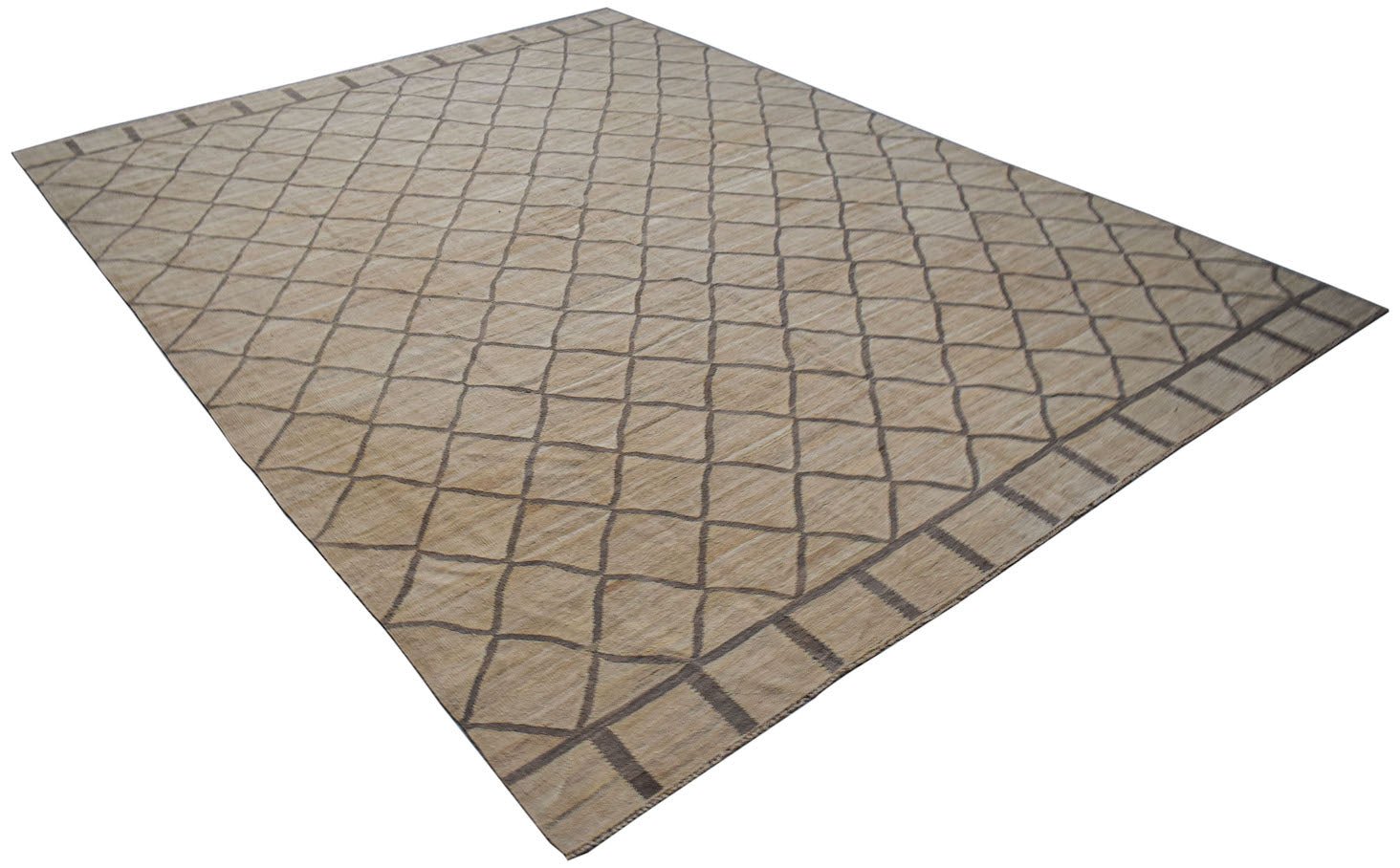Afghan Maimana Kilim with a diamond pattern.