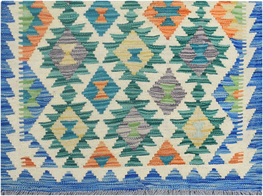 Handmade Afghan Maimana Kilim Hallway Runner | 197 x 75 cm | 6'6" x 2'6" - Najaf Rugs & Textile