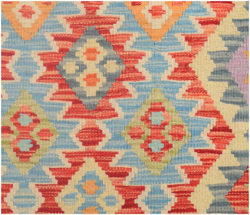 Handmade Afghan Maimana Kilim Hallway Runner | 289 x 77 cm | 9'6" x 2'7" - Najaf Rugs & Textile