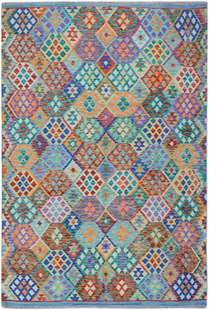 Handmade Afghan Maimana Killim | 292 x 195 cm | 9'7" x 6'5" - Najaf Rugs & Textile