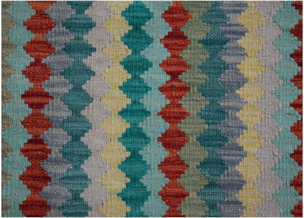 Handmade Afghan Maimana Killim | 296 x 206 cm | 9'9" x 6'9" - Najaf Rugs & Textile
