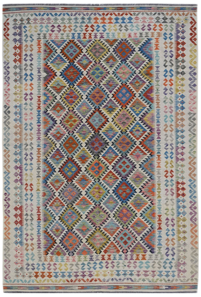 Handmade Afghan Maimana Killim | 304 x 205 cm | 10' x 6'9" - Najaf Rugs & Textile