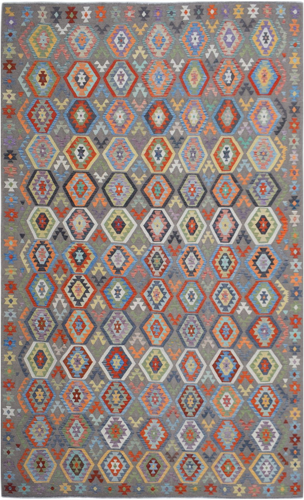 Handmade Afghan Maimana Killim | 482 x 295 cm | 15'10" x 9'9" - Najaf Rugs & Textile