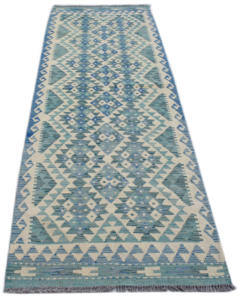 Handmade Afghan Maimana Killim Hallway Runner | 246 x 81 cm | 8'1" x 2'8" - Najaf Rugs & Textile