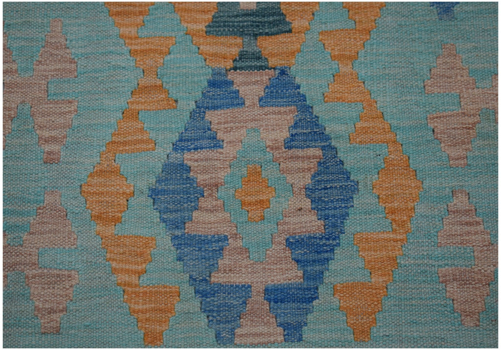 Handmade Afghan Maimana Killim Hallway Runner | 391 x 80 cm | 12'10" x 2'8" - Najaf Rugs & Textile