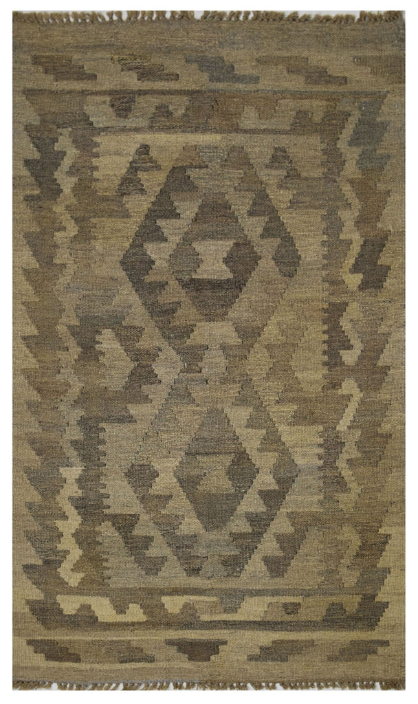 Handmade Afghan Natural Undyed Maiamana Kilim | 125 x 73 cm | 4'1" x 2'3" - Najaf Rugs & Textile