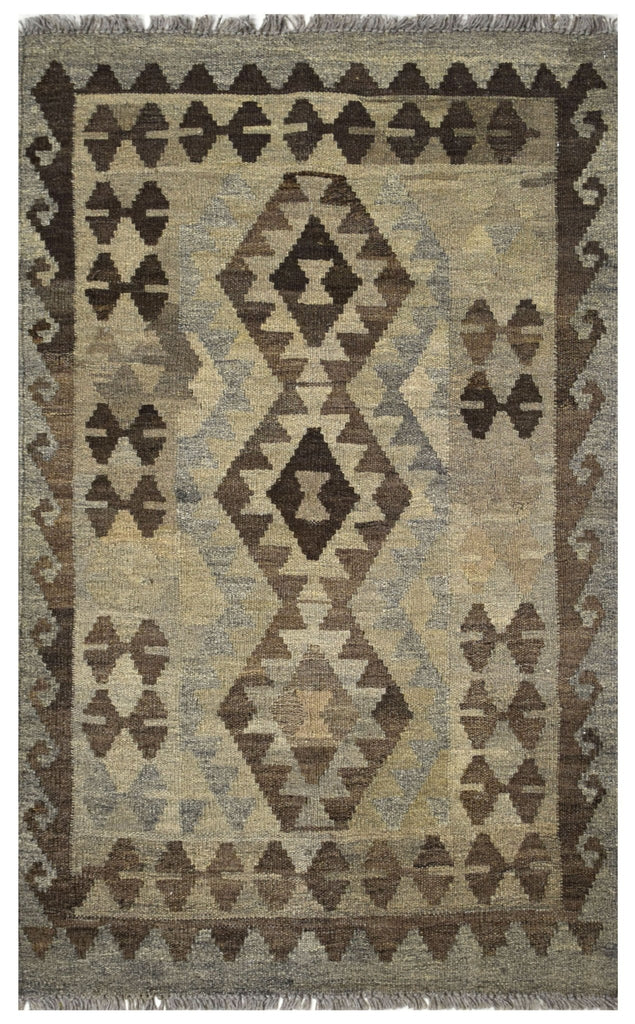 Handmade Afghan Natural Undyed Maiamana Kilim | 125 x 80 cm | 4'1" x 2'6" - Najaf Rugs & Textile