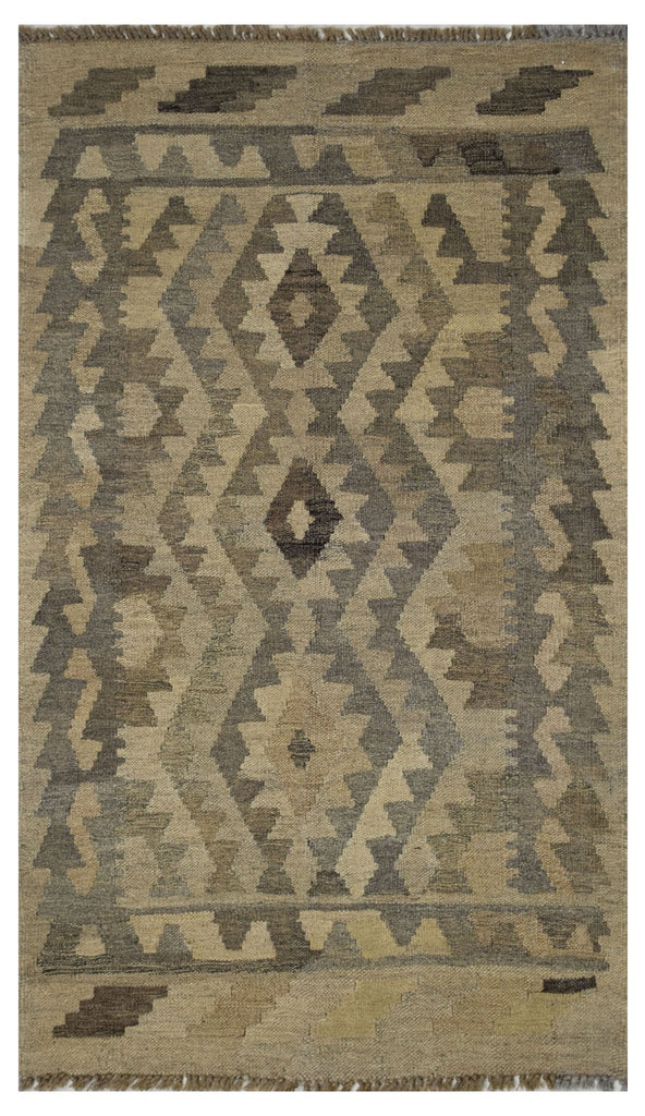 Handmade Afghan Natural Undyed Maiamana Kilim | 126 x 80 cm | 4'1" x 2'6" - Najaf Rugs & Textile