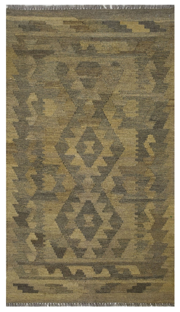 Handmade Afghan Natural Undyed Maiamana Kilim | 129 x 75 cm | 4'2" x 2'4" - Najaf Rugs & Textile
