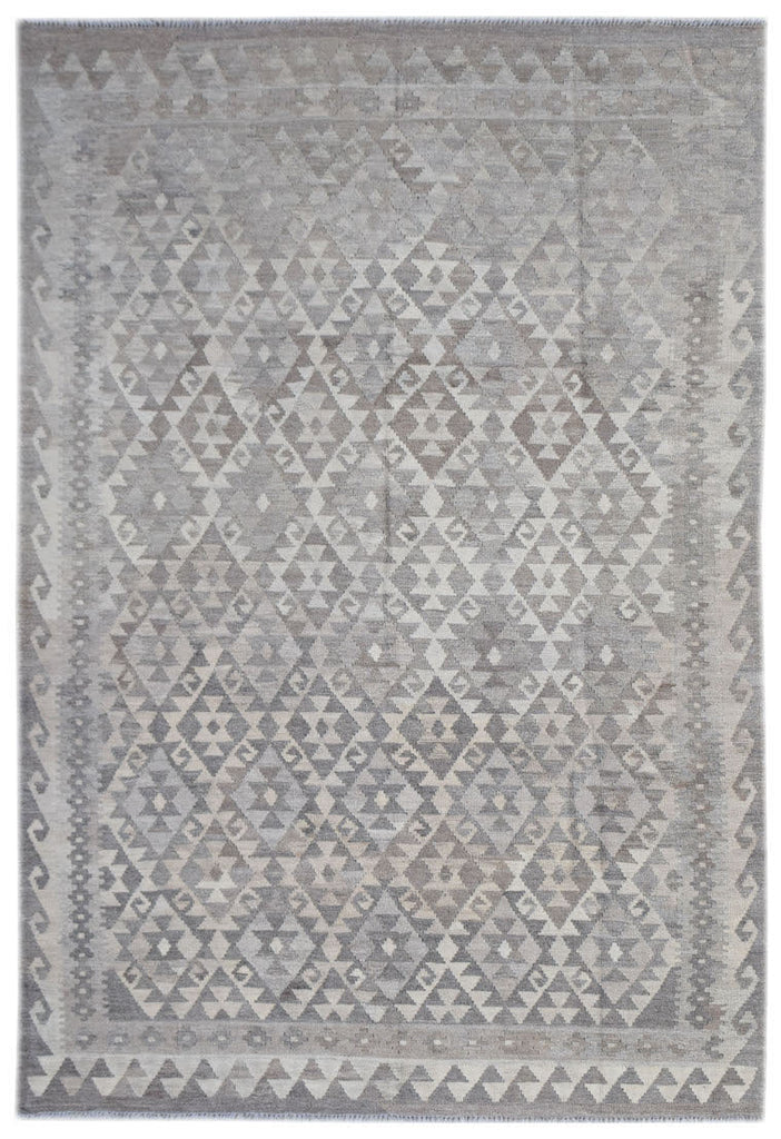 Handmade Afghan Natural Undyed Maiamana Kilim | 248 x 174 cm | 8'1" x 5'8" - Najaf Rugs & Textile