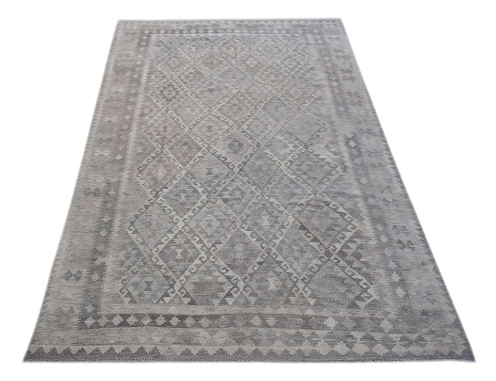 Handmade Afghan Natural Undyed Maiamana Kilim | 299 x 201 cm | 9'10" x 6'7' - Najaf Rugs & Textile