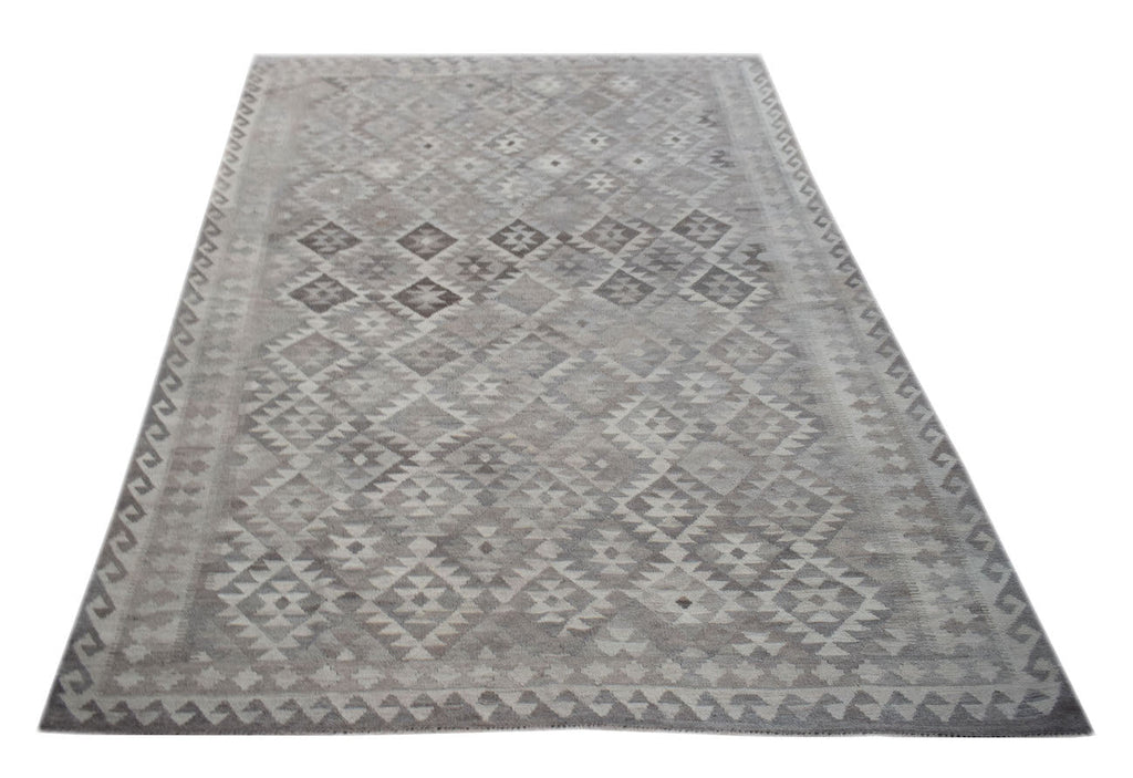 Handmade Afghan Natural Undyed Maiamana Kilim | 302 x 207 cm | 9'11" x 6'7" - Najaf Rugs & Textile