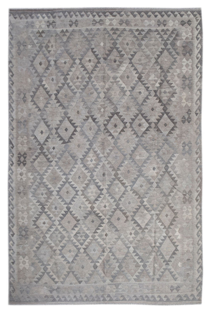 Handmade Afghan Natural Undyed Maiamana Kilim | 306 x 205 cm | 10' x 6'9" - Najaf Rugs & Textile