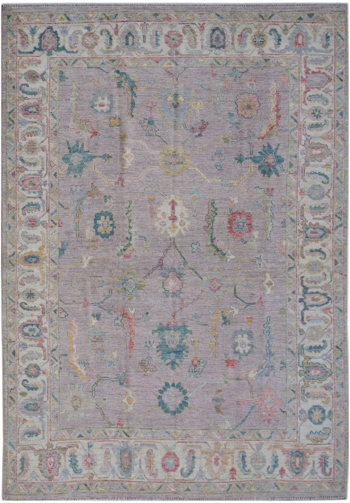 Handmade Afghan Oushak Rug | 273 x 188 cm | 8'11" x 6'1" - Najaf Rugs & Textile