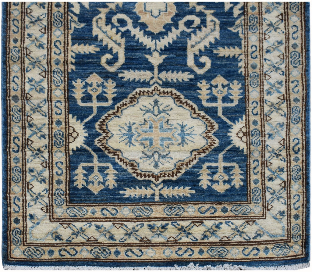 Handmade Afghan Super Kazakh Hallway Runner | 528 x 74 cm | 17'4" x 2'5" - Najaf Rugs & Textile