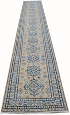 Handmade Afghan Super Kazakh Hallway Runner | 609 x 100 cm | 20' x 3'3" - Najaf Rugs & Textile