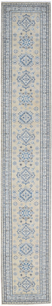 Handmade Afghan Super Kazakh Hallway Runner | 609 x 100 cm | 20' x 3'3" - Najaf Rugs & Textile