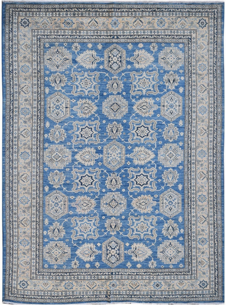 Handmade Afghan Super Kazakh Rug | 302 x 235 cm | 9'11" x 7'9" - Najaf Rugs & Textile