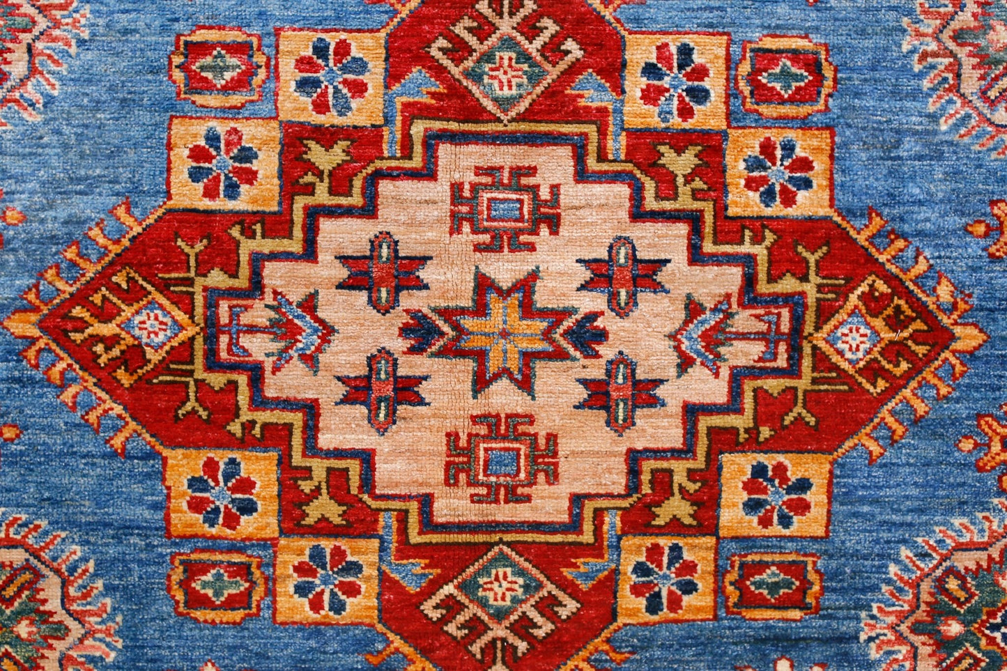 Handmade Afghan Super Kazakh Rug | 309 x 243 cm | 10'2" x 8' - Najaf Rugs & Textile