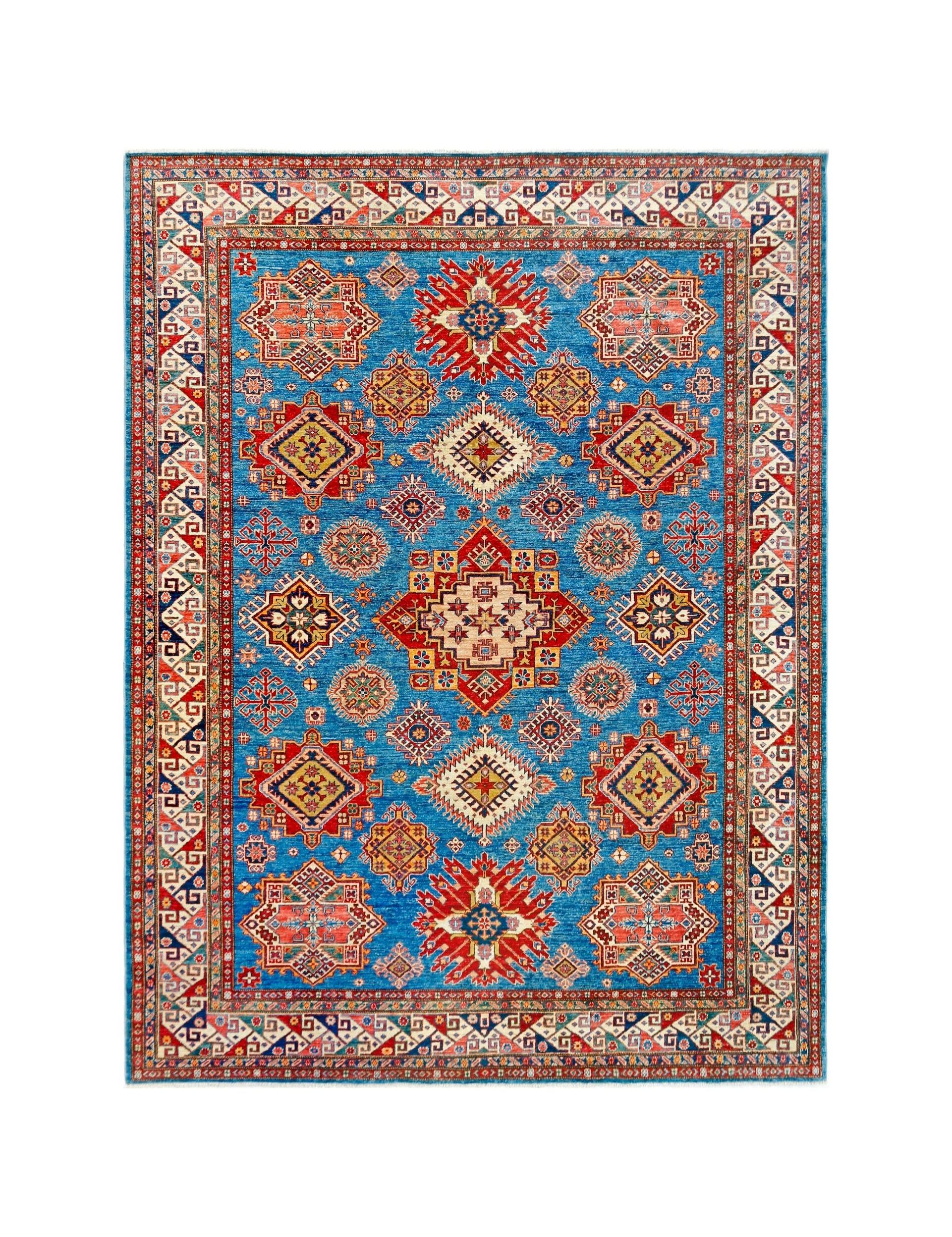 Handmade Afghan Super Kazakh Rug | 309 x 243 cm | 10'2" x 8' - Najaf Rugs & Textile