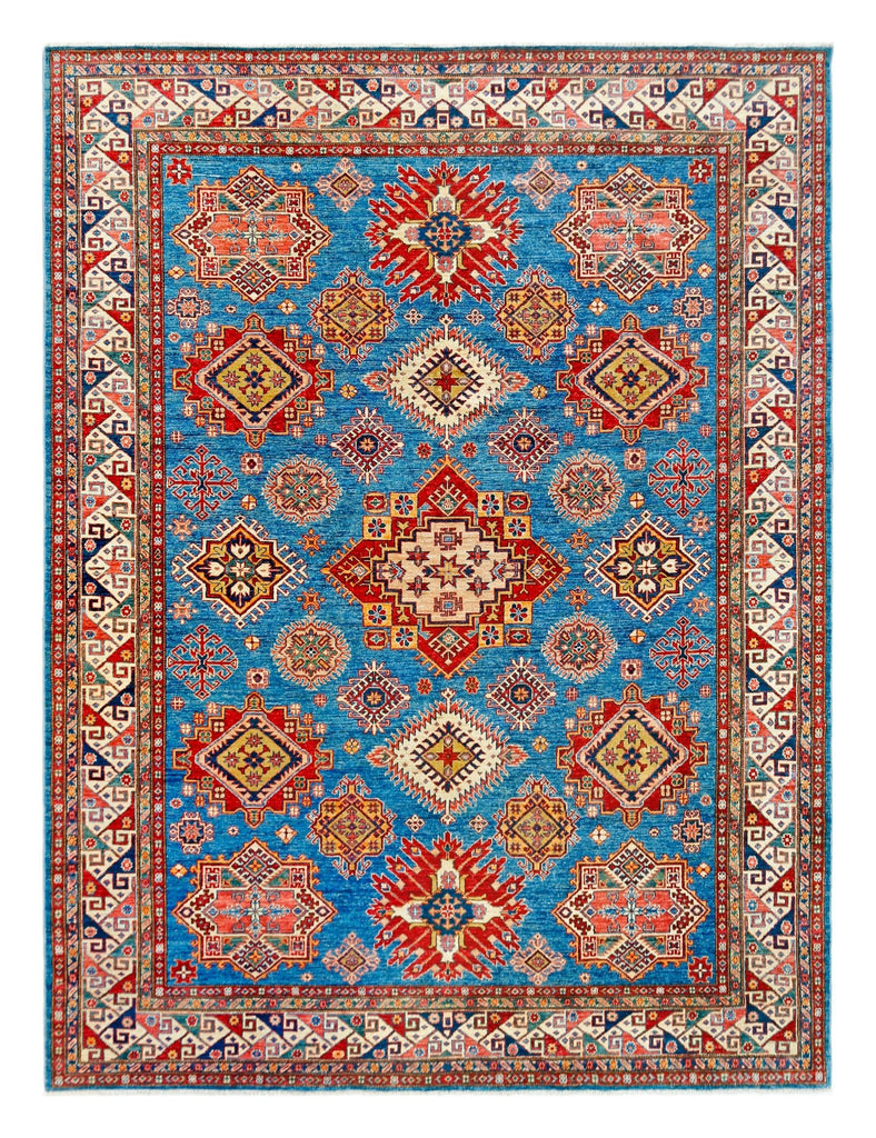 Handmade Afghan Super Kazakh Rug | 309 x 243 cm | 10'2" x 8' - Najaf Rugs & Textile