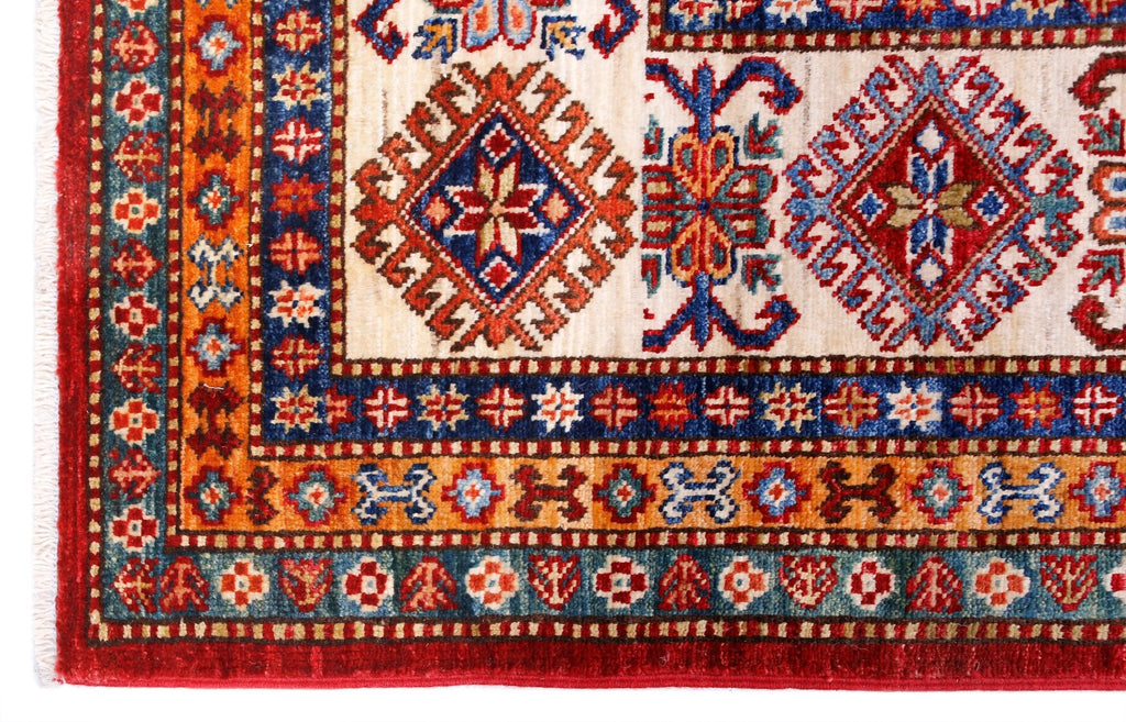 Handmade Afghan Super Kazakh Rug | 316 x 246 cm | 10'5" x 8'1" - Najaf Rugs & Textile