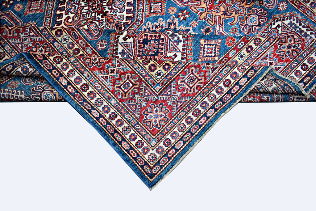 Handmade Afghan Super Kazakh Rug | 318 x 245 cm | 10'6" x 8'10" - Najaf Rugs & Textile