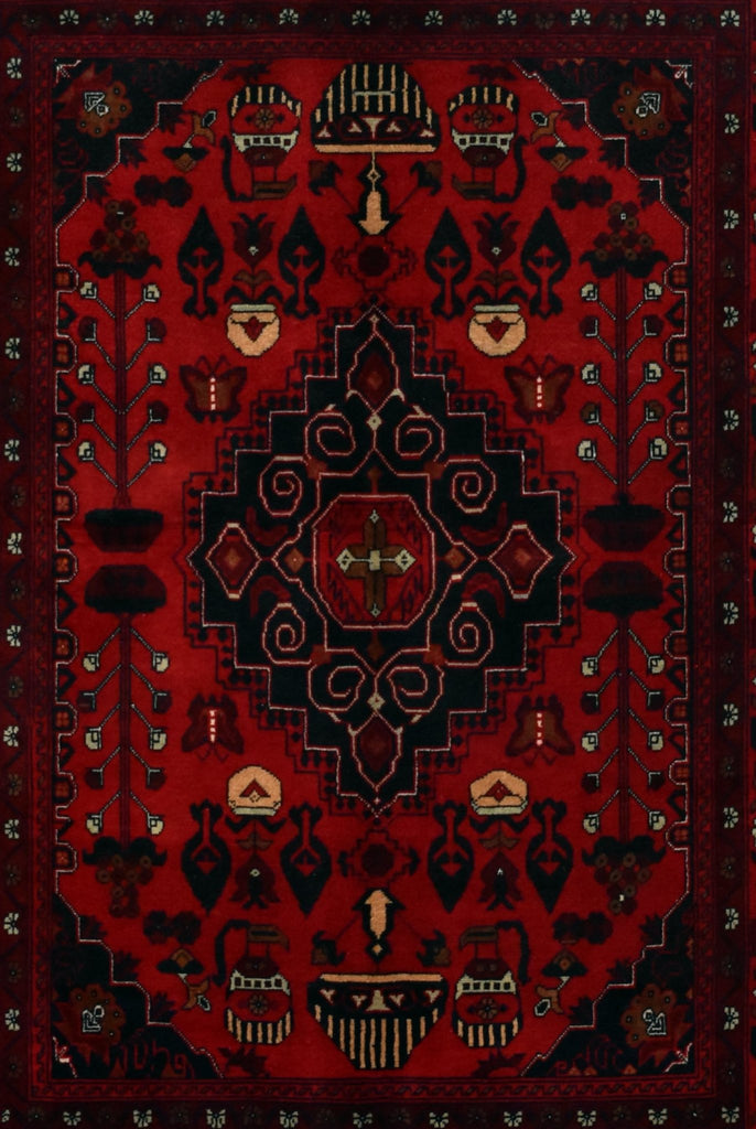 Handmade Afghan Traditional Biljik Rug | 142 x 103 cm | 4'6" x 3'3" - Najaf Rugs & Textile