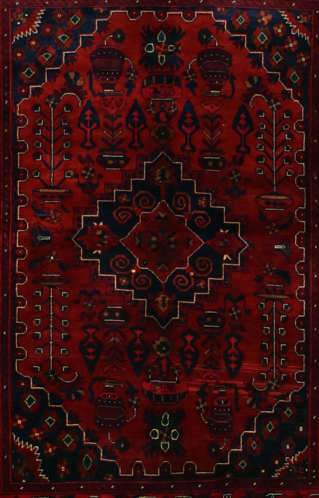 Handmade Afghan Traditional Biljik Rug | 143 x 100 cm | 4'6" x 3'2" - Najaf Rugs & Textile