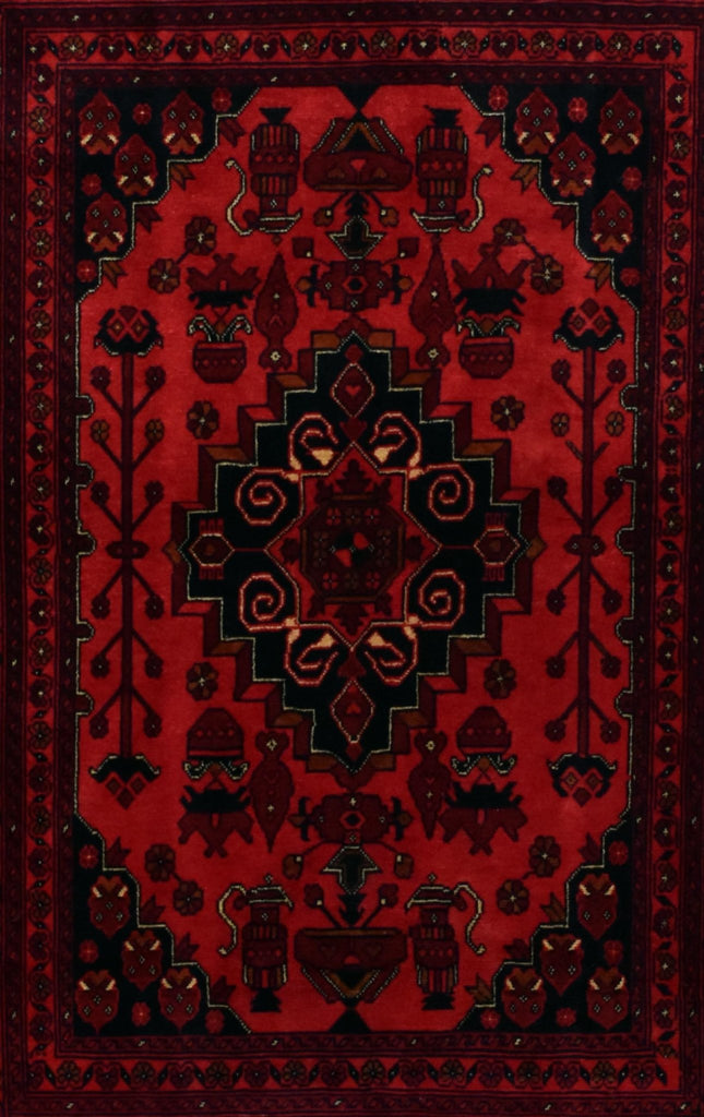 Handmade Afghan Traditional Biljik Rug | 147 x 101 cm | 4'8" x 3'3" - Najaf Rugs & Textile