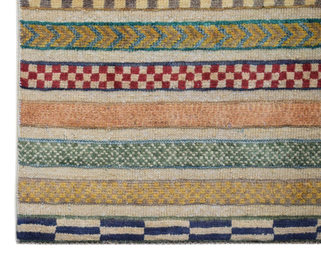 Handmade Afghan Tribal Barjasta Hallway Runner | 293 x 80 cm | 9'7" x 2'8" - Najaf Rugs & Textile