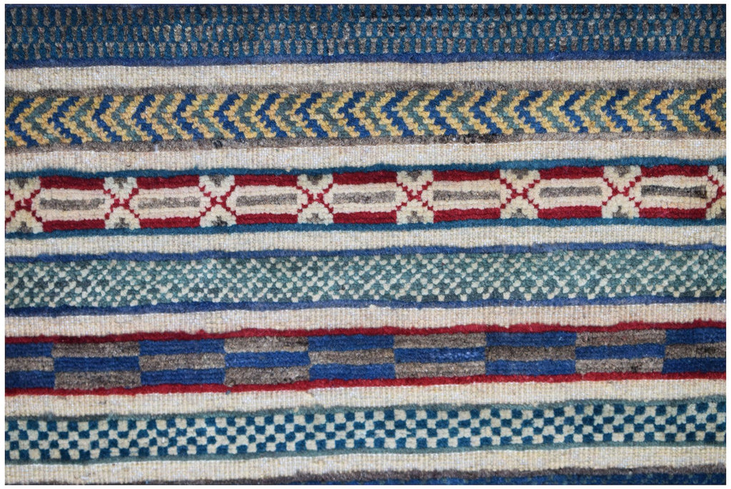 Handmade Afghan Tribal Barjasta Rug | 289 x 201 cm | 9'6" x 6'7" - Najaf Rugs & Textile