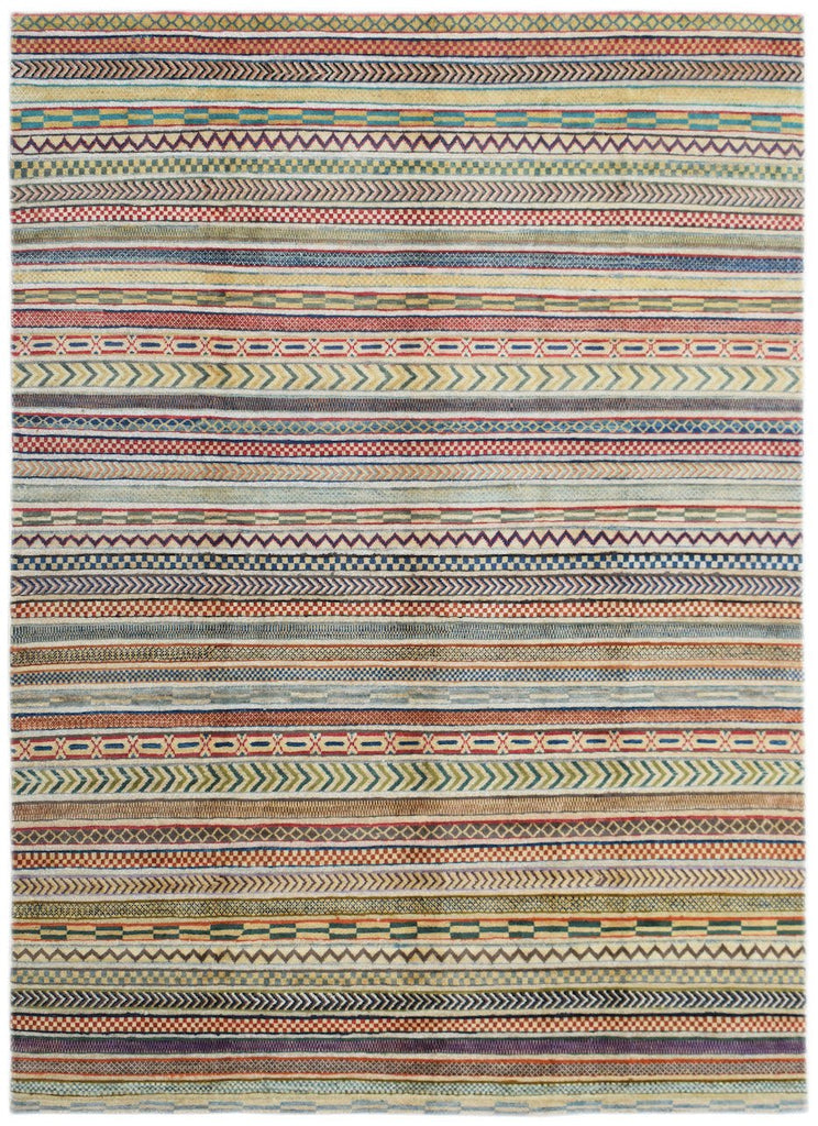 Handmade Afghan Tribal Barjasta Rug | 290 x 212 cm | 9'7" x 6'11" - Najaf Rugs & Textile