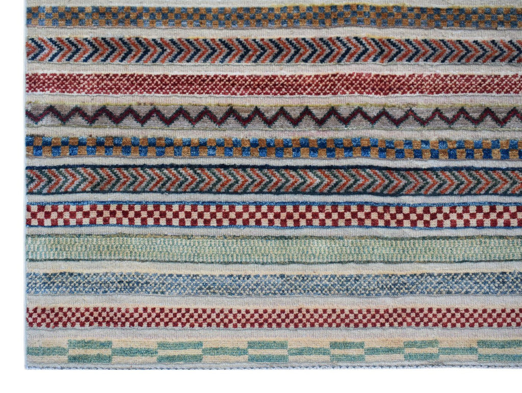 Handmade Afghan Tribal Barjasta Rug | 300 x 203 cm | 9'10" x 6'8" - Najaf Rugs & Textile