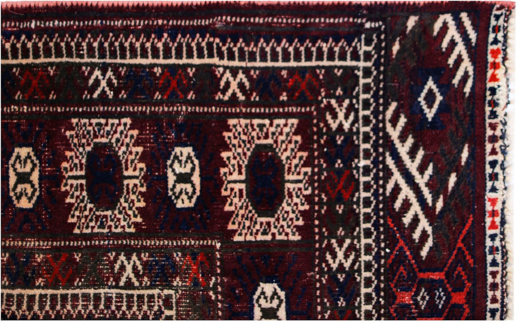 Handmade Afghan Turkmen Bokhara Rug | 202 x 135 cm | 6'8" x 4'5" - Najaf Rugs & Textile