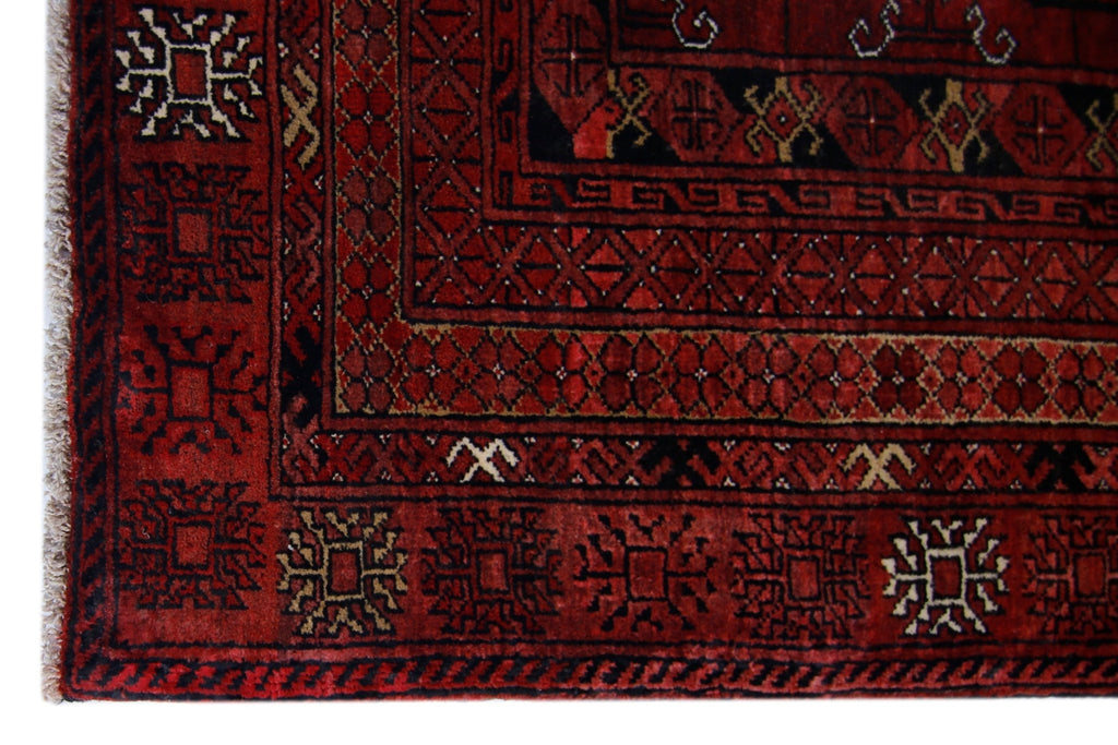 Handmade Afghan Turkmen Prayer Rug | 115 x 87 cm | 3'9" x 2'10" - Najaf Rugs & Textile