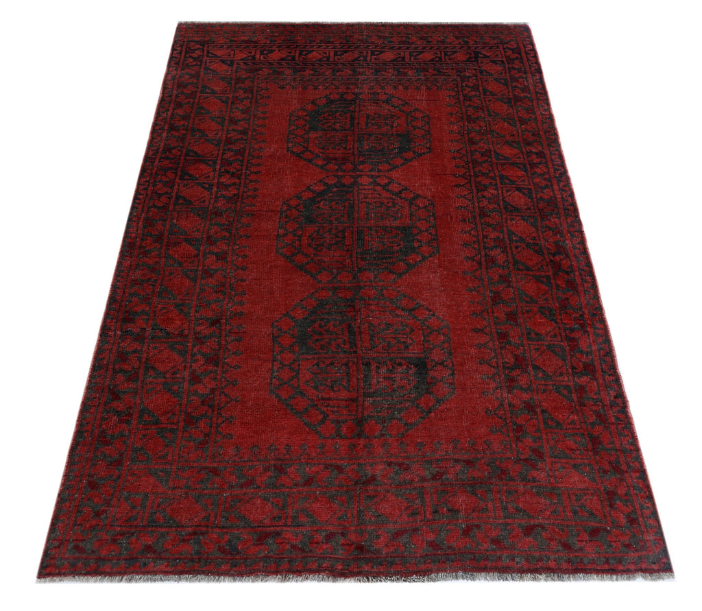 Handmade Afghan Turkmen Rug | 177 x 108 cm | 5'10" x 3'6" - Najaf Rugs & Textile