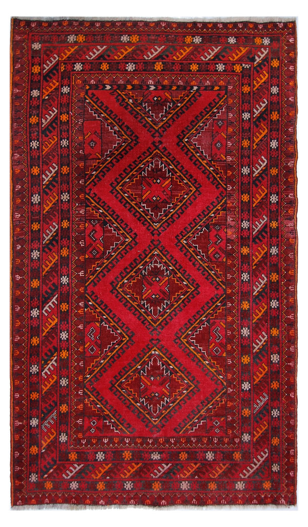 Handmade Afghan Turkmen Rug | 180 x 107 cm | 5'11" x 3'6" - Najaf Rugs & Textile
