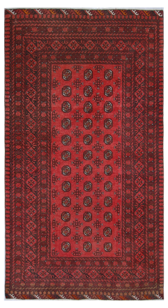 Handmade Afghan Turkmen Rug | 187 x 103 cm | 6'2" x 3'4" - Najaf Rugs & Textile