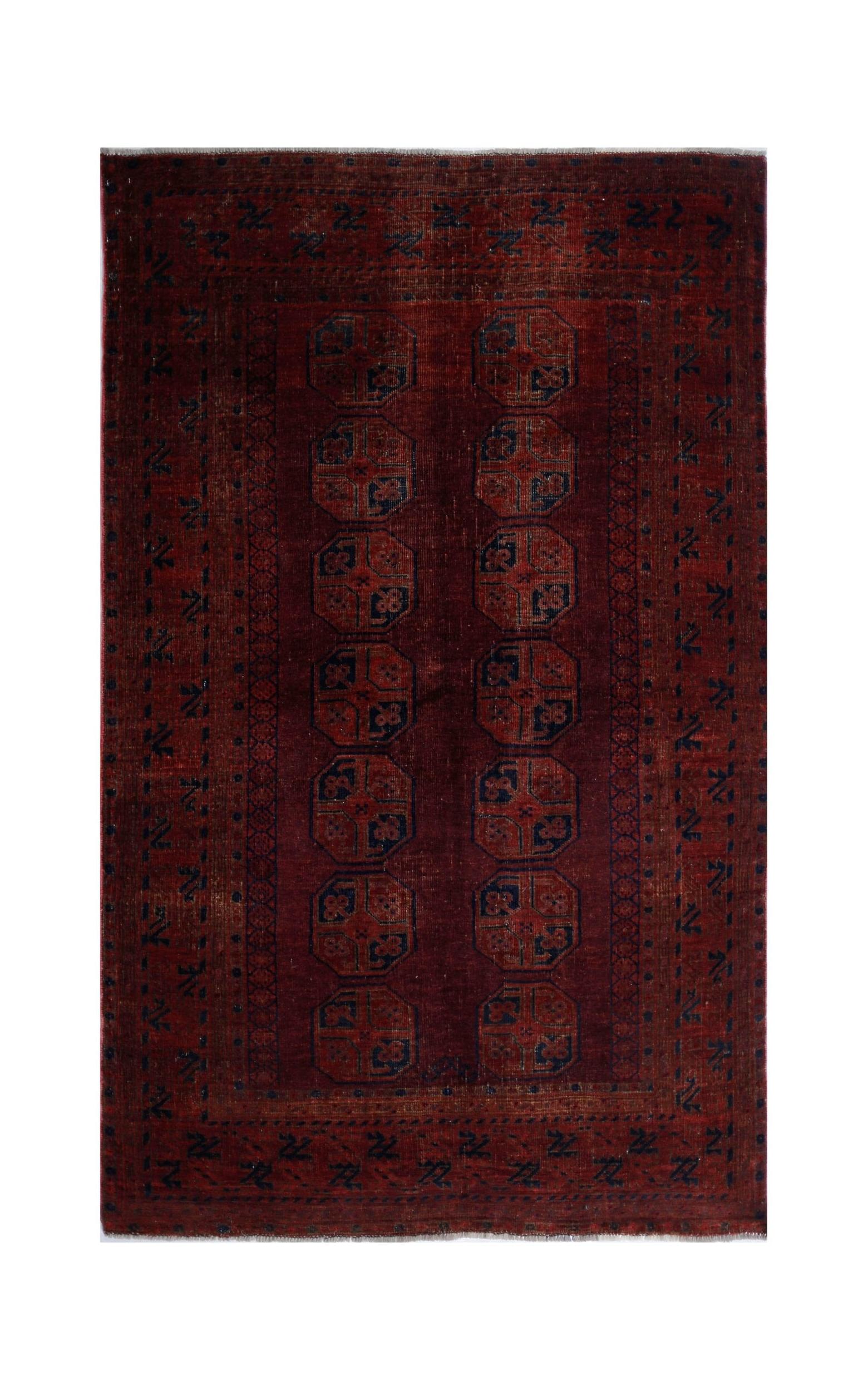 Handmade Afghan Turkmen Rug | 210 x 131 cm | 6'11" x 4'3" - Najaf Rugs & Textile