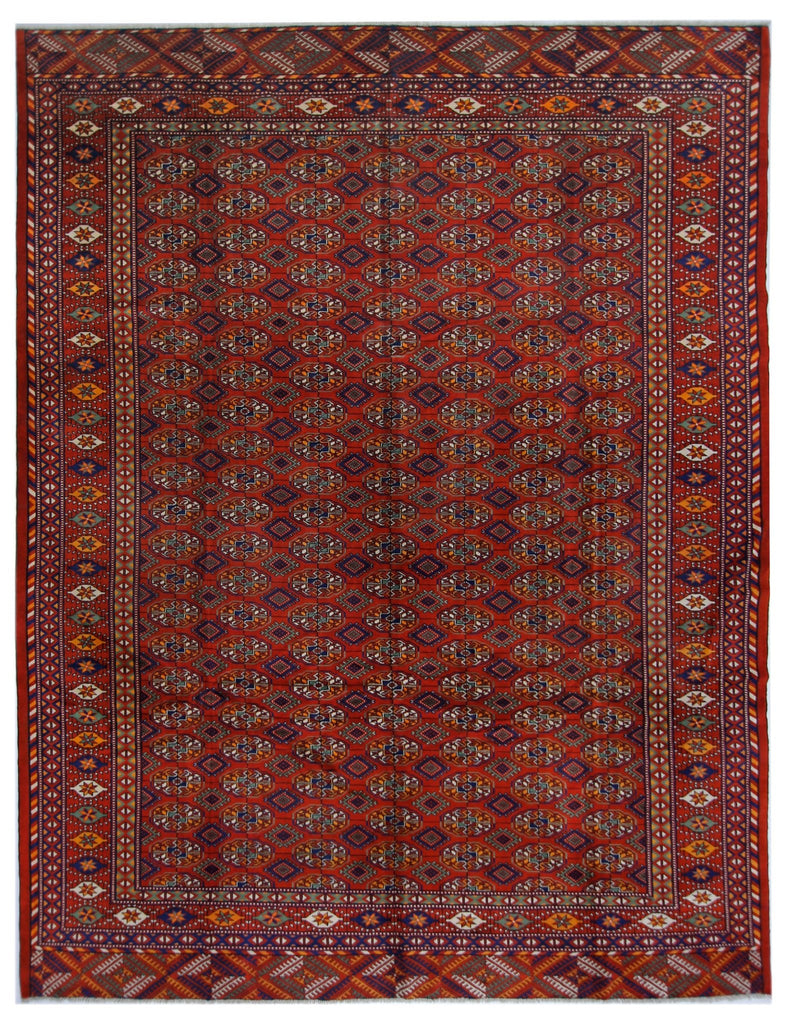 Handmade Afghan Turkmen Tekke Rug | 364 x 266 cm | 11'11" x 8'9" - Najaf Rugs & Textile