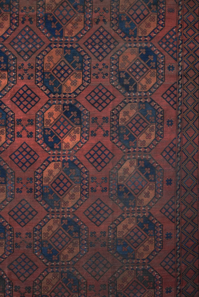 Handmade Antique Afghan Elephant's Foot Rug | 284 x 247 cm - Najaf Rugs & Textile
