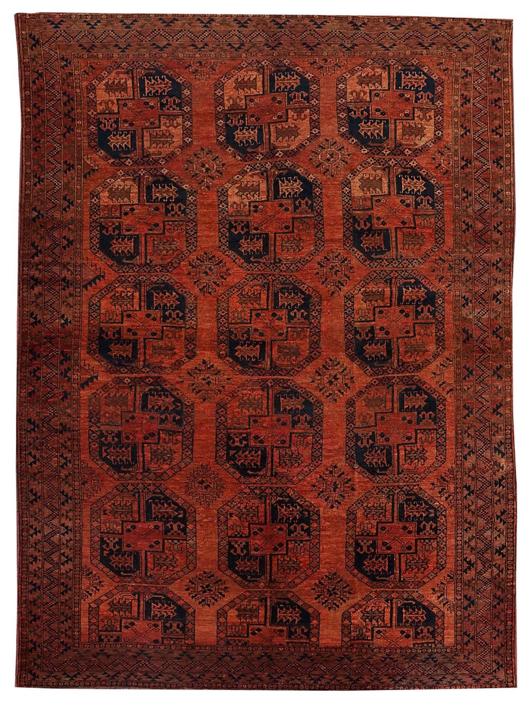 Handmade Antique Afghan Elephant's Foot Rug | 293 x 200 cm - Najaf Rugs & Textile
