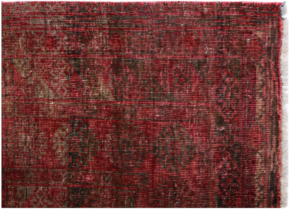 Handmade Antique Afghan Turkmen Rug | 267 x 204 cm | 8'9" x 6'8" - Najaf Rugs & Textile