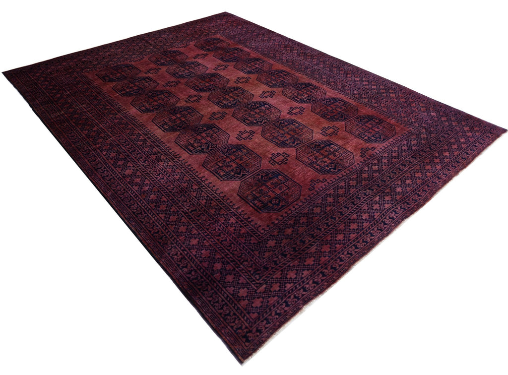 Handmade Antique Afghan Turkmen Rug | 321 x 244 cm | 10'6" x 8' - Najaf Rugs & Textile