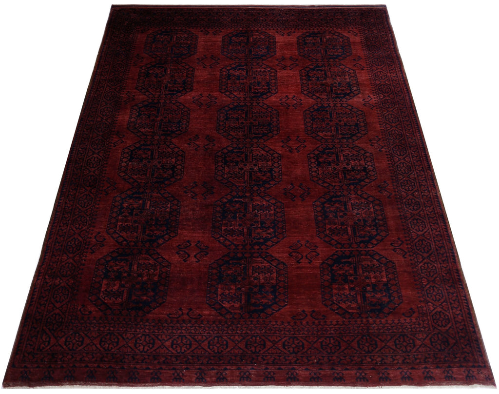 Handmade Antique Afghan Turkmen Rug | 335 x 246 cm | 11' x 8'1" - Najaf Rugs & Textile