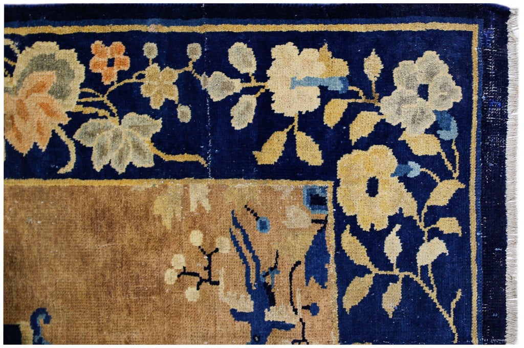 Handmade Antique Chinese Peking Rug | 236 x 181 cm | 7'9" x 5'11" - Najaf Rugs & Textile