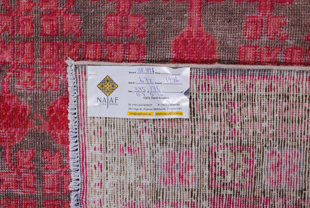 Handmade Antique Khotan Rug | 345 x 178 cm | 11'4" x 5'10" - Najaf Rugs & Textile