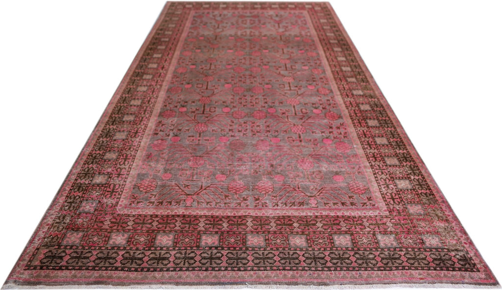 Handmade Antique Khotan Rug | 376 x 195 cm | 12'4" x 6'5" - Najaf Rugs & Textile